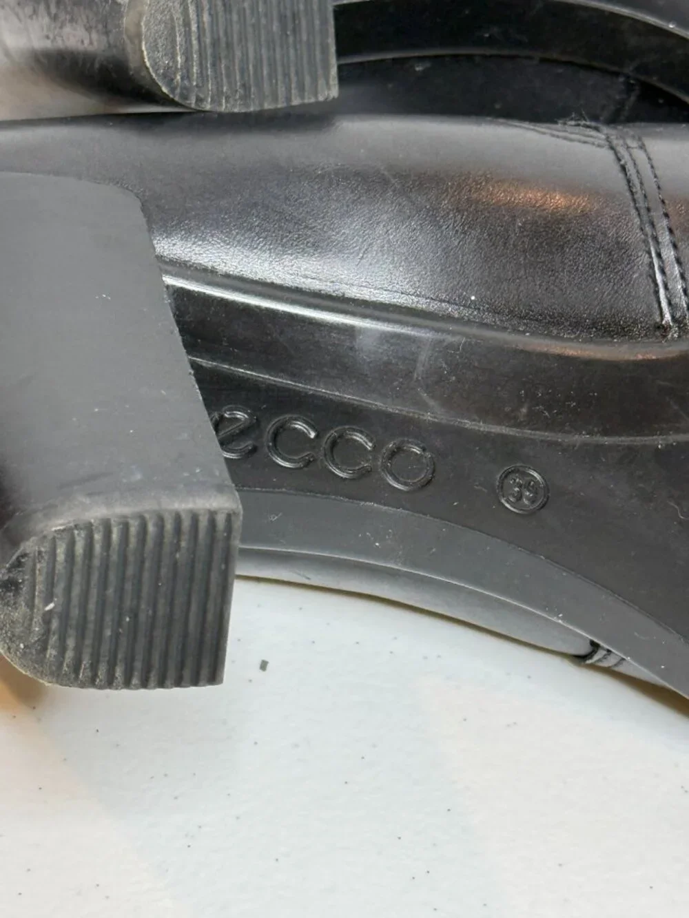 Ecco black leather